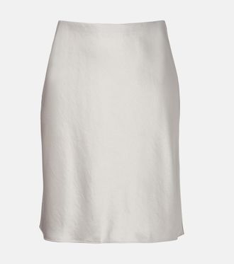 Leset Barb satin miniskirt