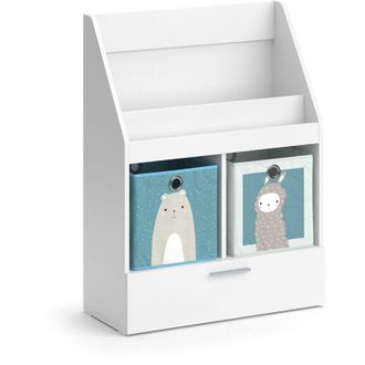 Vicco Estanter&iacute;a Infantil Luigi, Blanco, 72 X 96.2 Cm Con Caj&oacute;n Y 2 Cajas Plegables Opt.1 Vicco