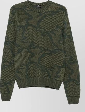 Etro cable-knit crew-neck sweater