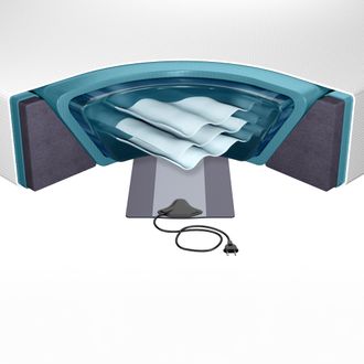Beliani Beliani - Conjunto De Accesorios Para Cama De Agua Colch&oacute;n 180 X 200 Cm Con Funda Bastidor De Espuma Acondicionador Y Calentadores Solers