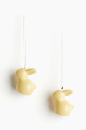 H&M 2er-Pack Osterhasen aus Steingut - Gelb