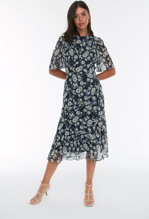 Trendyol Vrouw/Meisje Capuchonmouw Boothals A-lijn Midi Jurk