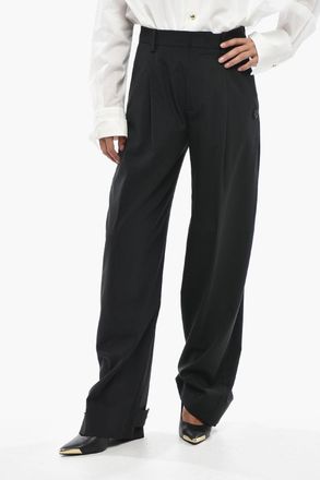 Moncler 4 EDWARD ENNINFUL Pantaloni in Misto Lana con Passanti Moncler