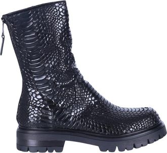 Elena Iachi High Boots - Dames - Enkellaarsjes - Zwart - 36 EU - Leer - Schoenen