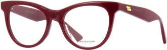Bottega Veneta Ladies Red Cat Eye Eyeglass Frames BV1064O 004