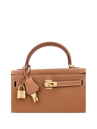 Herm&egrave;s Kelly Handbag Brown Togo with Gold Hardware 25 satchel - women - Calf Leather - One Size