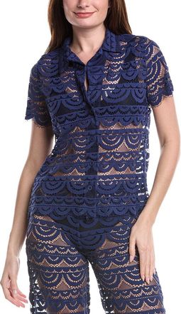 PQ Swim Lace Button Top
