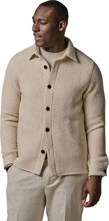 Profuomo Overshirt Profuomo beige effen wol