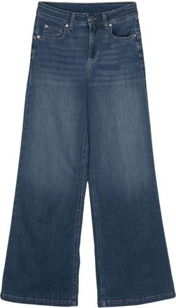 Liu Jo logo-patch flared jeans - women - Lyocell/Cotton/Modal/Elastomultiester/Spandex/Elastane/Polyester/Cotton - 27 - Blue