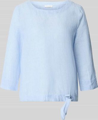 Christian Berg Relaxed Fit Bluse aus Leinen-Mix in Blau, Gr&ouml;&szlig;e 34