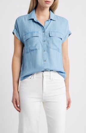 Beach Lunch Lounge Beatrix Denim Button-Up Shirt in Light Wash at Nordstrom, Size X-Small