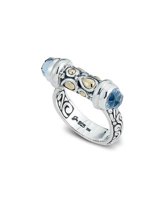 Samuel B. 18K & Silver Blue Topaz Bullet Ring