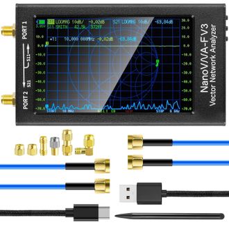 OEM Analizador Avanzado De Redes Vectoriales V3 Wave Meters: Pantalla De 4,3, Rango De Frecuencia De 1 Mhz A 6 Ghz, 801 Puntos De Medici&oacute;n, Reloj En Tiemp