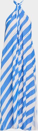 Milly Ava Striped Halter Maxi Dress