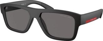 Prada Donkergrijze Gepolariseerde Zonnebril - unisex - Zonnebrillen - Zwart - 56 MM - Accessoires