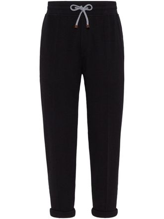 Brunello Cucinelli Trainingsbroek met trekkoordtaille - Zwart
