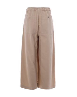 Max Mara Womens Cropped Trousers Sabbia Sand Cotton