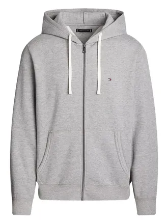 Tommy Hilfiger Solic zip-up hoodie - men - Regenerative Cotton - M - Grey