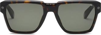 Philipp Plein Accessoires, Heren, Bruin, ONE Size, Stud Zonnebril