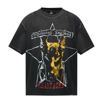 Represent Represent, Tops, Heren, Zwart, 2Xl, Katoen, T-shirt met Kleurrijke Print