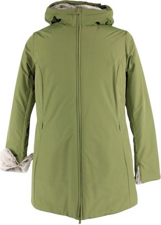 Suns Marmolada Fur Parka - Dames - Parka Jassen - Groen - S - Polyester - Jassen