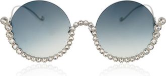 Anna-Karin Karlsson FULL MOON White Gold Womens Sunglasses Silver Size 56