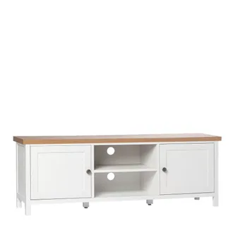 Klast Mueble Tv efecto madera blanco 150x55 cm
