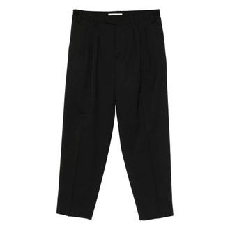 BRIGLIA 1949 Broeken, Heren, Zwart, M, Leer, Astorias Pantalon de Costume