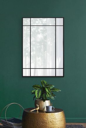 MirrorOutlet Black Modern Contemporary Wall Mirror 39 X 27 (100CM X 70CM) | Size: 1 Pack