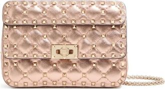 Valentino Garavani Borsa a tracolla Rockstud Spike piccola trapuntata - Rosa