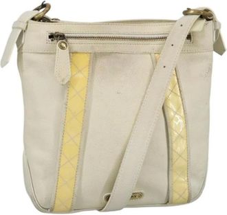 Burberry Pre-owned Cross Body Bags, female, White, Size: ONE SIZE Pre-owned Vintage Leather Shoulder Bag