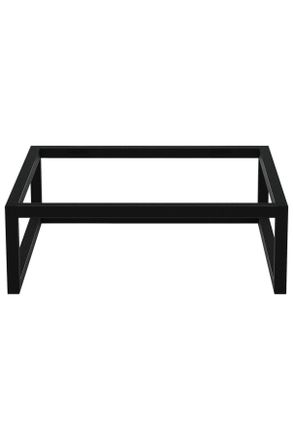 Homin FUßGESTELL, Schwarz, Metall, 45x15x40 cm, Wohnzimmer, TV Möbel, Lowboards
