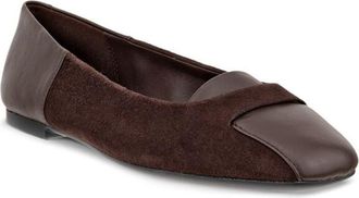 Ecco Margot Origami Ballet Flat in Mocha/Mocha at Nordstrom, Size 10-10.5Us