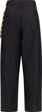 Darkpark Womens Phebe Pants Black Cotton Trousers