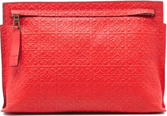 Loewe Pre-owned Loewe Embossed Anagram Leather Repeat T Clutch Ladies X5HTAVRCZN5GBIWN