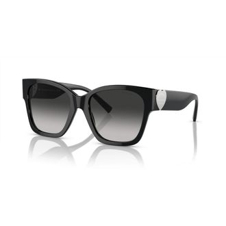 Tiffany & Co. Zwart/Grijs Getinte Zonnebril - Dames - Zonnebrillen - Zwart - 54 MM - Accessoires
