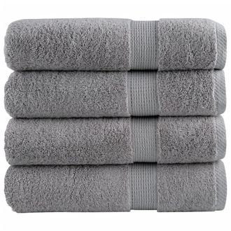 Berkfield Home Premium Bath Towels SOLUND 4pcs Grey 100x150cm 600gsm