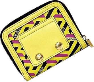 Versace Leather Coin Purse/Coin Case (Pre-Owned)