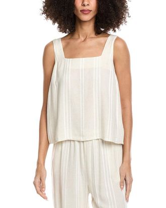 Bella Dahl Button Back Linen-Blend Tank