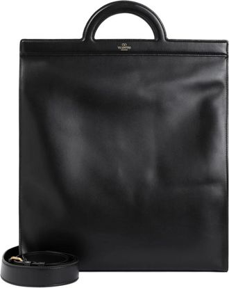 Valentino Garavani Tagged Shopping Bag - unisex - Shoppers - Zwart - ONE Size - Leer - Tassen