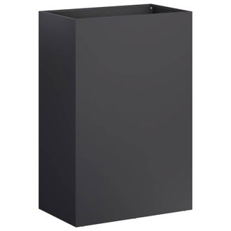 vidaXL Macetero De Jard&iacute;n Negro 40 X 30 X 75 Cm Acero Laminado En Fr&iacute;o Vidaxl
