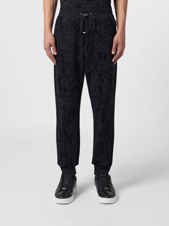 Philipp Plein Pantaloni jogging in jersey con stampa grafica e coulisse