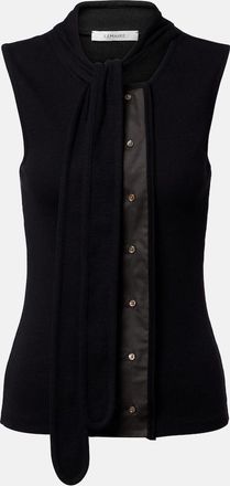 Christophe Lemaire Top asimmetrico in cotone e lino