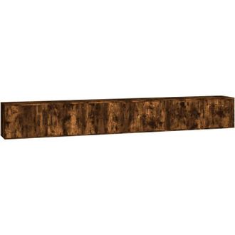 vidaXL Vidaxl - Muebles Para Tv De Pared 3 Uds Roble Ahumado 100x34,5x40 Cm