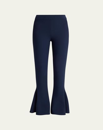 Stella McCartney Compact Knit Peplum Flare Pants