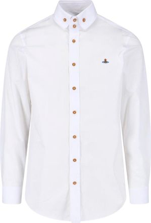 Vivienne Westwood White Two Button Krall Cotton Shirt