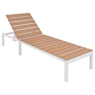 vidaXL Tumbona De Aluminio Y Wpc Marr&oacute;n Vidaxl