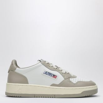 Autry Sneakers Medalist Low in pelle bianca/grigio talpa