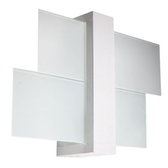 Sollux Lighting L&aacute;mpara de pared blanco madera, vidrio alt. 30 cm