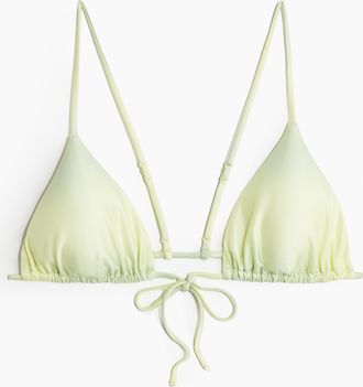 H&M Wattiertes Triangel-Bikinitop - Yellow